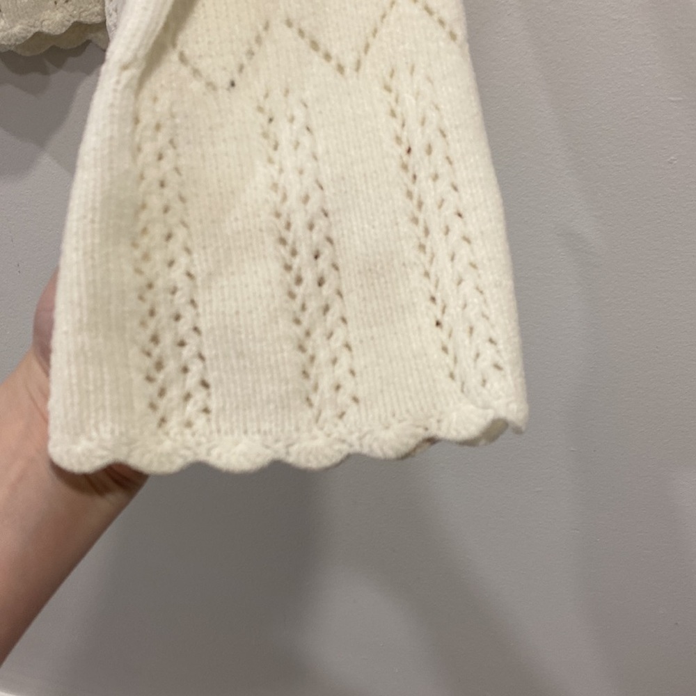 Penman's White Crochet Knit Sweater Boho - Picture 6 of 13